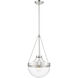 Clarra 1 Light 12 inch Polished Nickel Indoor Pendant Ceiling Light